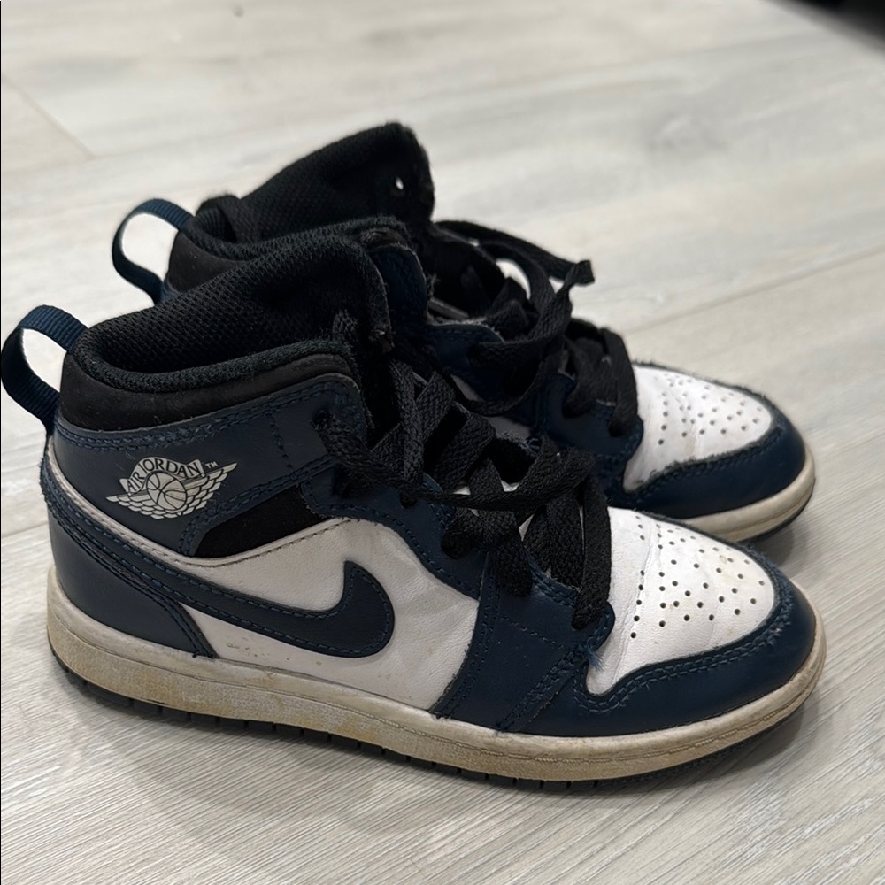 Jordan Blue and White High-Top Sneakers